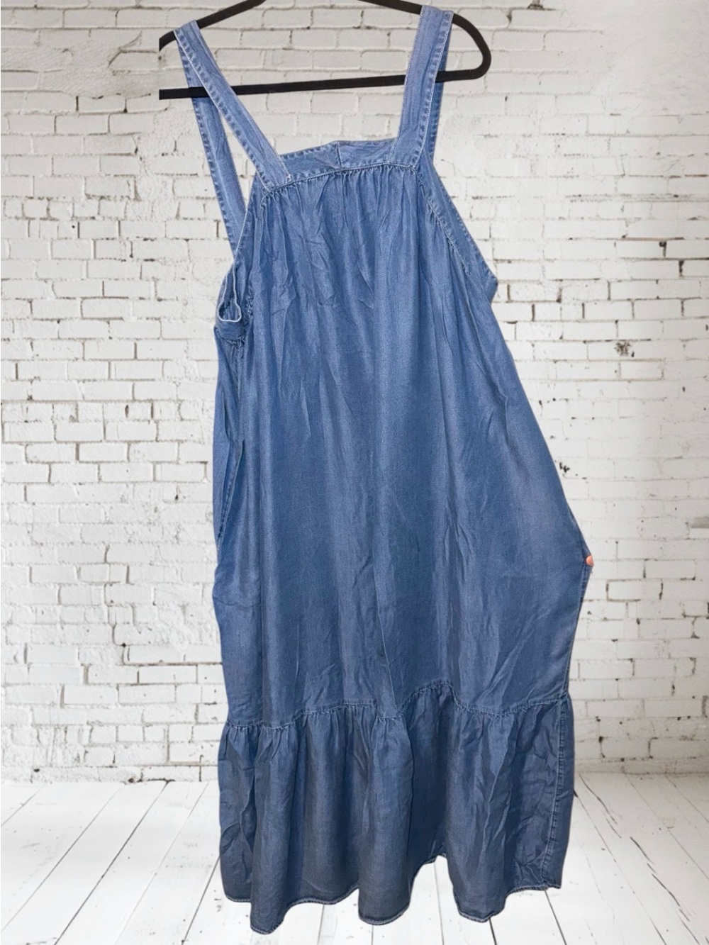 VENUS Denim Blue Maxi Dress with Pockets. Plus Size, Length 46” - Picture 2 of 7
